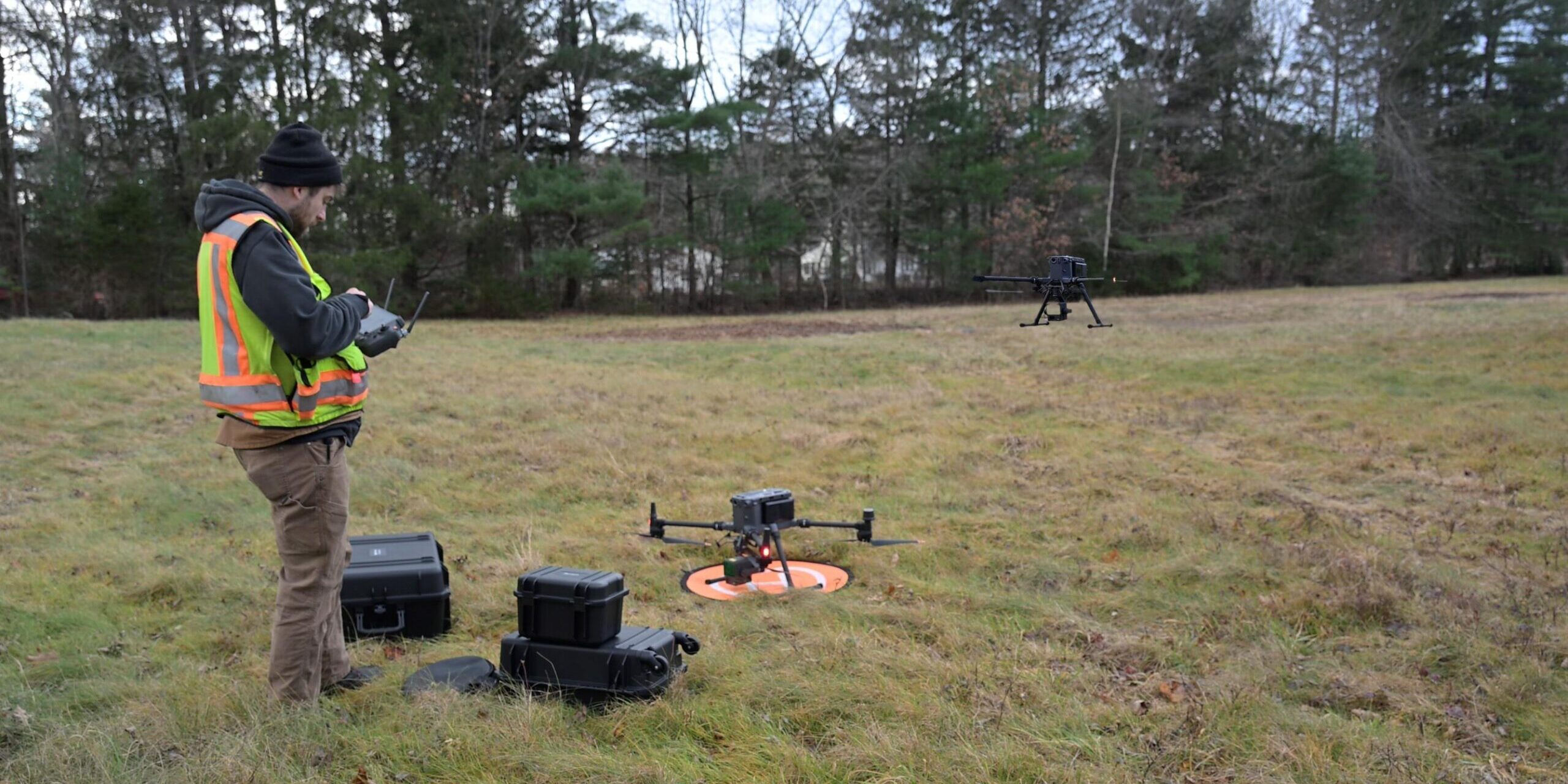 Northam Survey employee testing out their new drone.